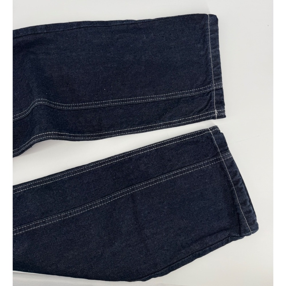 High Rise Straight Leg Carpenter Jeans Wm's 00/32 EasyRigid Workwear Buttonfly - Picture 8 of 12